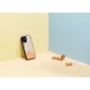 Ochranné puzdro Man and Wood pre iPhone 12 mini — ružový kvet na čiernej