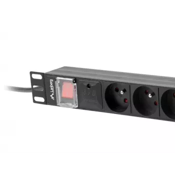 Zásuvkový blok Lanberg PDU-08E-0200-BK