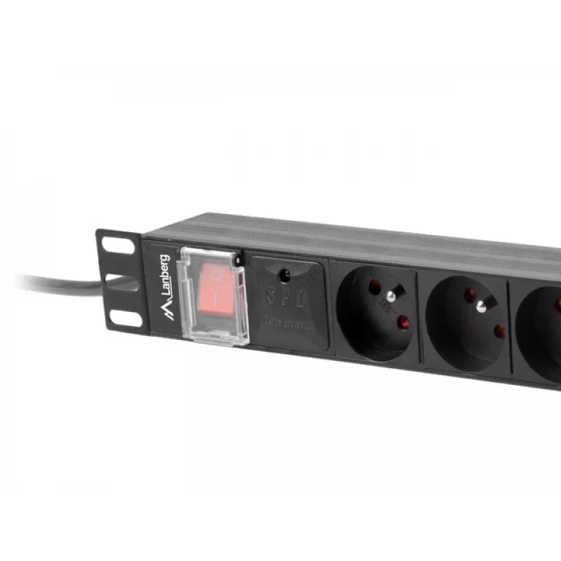 Zásuvkový blok Lanberg PDU-08E-0200-BK