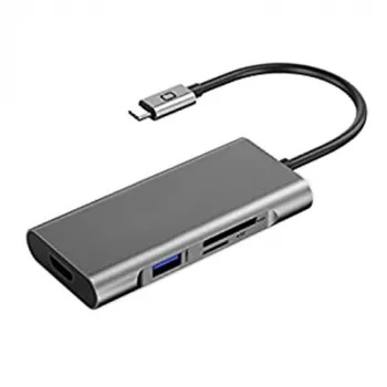 Adaptér USB Type-C - 3 x USB 3.0, Type-C PD, HDMI, SD, TF