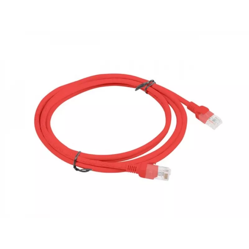 PATCHCORD Cat.6 UTP 2M červená FLUKE PASSED LANBERG 10-PACK