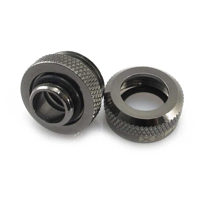 XSPC konektor G1/4 na 14 mm hardtube, čierny chróm - 8 ks