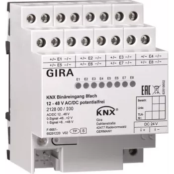 Binárny vstup 8-násobný KNX 12-8V AC/DC 212800 (212800)