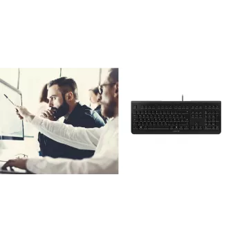 CHERRY KC 1000 klávesnica Home USB švajčiarske rozloženie čierna