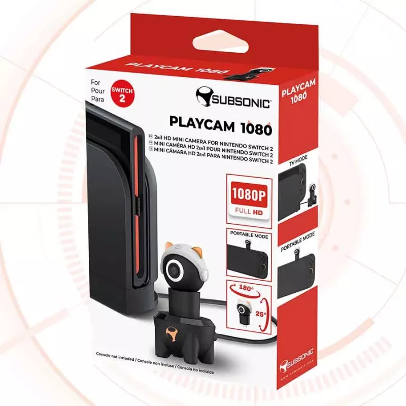 Subsonic Playcam 1080 2in1 HD mini kamera pre Nintendo Switch 2 červená