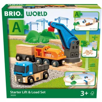 Brio World Nákladný vlak Štartovacia sada so žeriavom