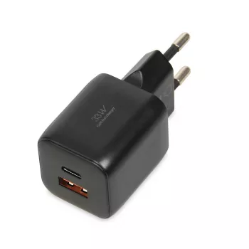 Externý napájací zdroj IBOX ILUC42B 12 V 2 A, 33 W, USB-A + USB-C PD3.0, QuickCharge 3.0, univerzálny