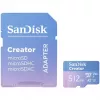 SanDisk Creator MicroSD pamäťová karta 512 GB, vysoké prenosové rýchlosti až do 190 MB/s
