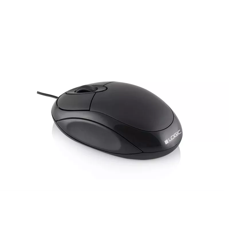 Logic Lm-11 - myš - optická - káblová - USB - čierna