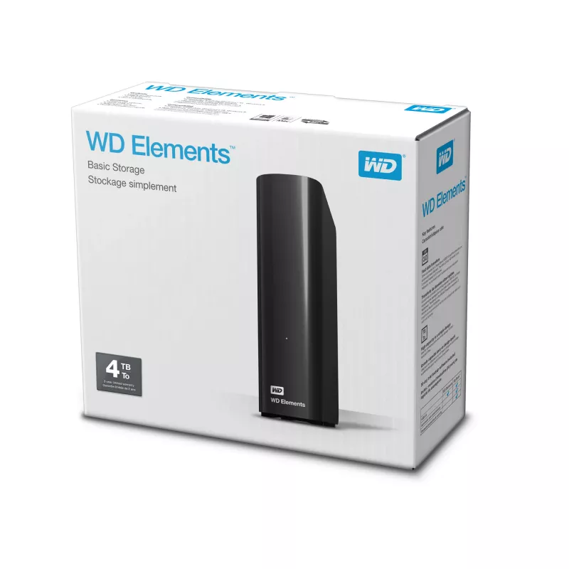 Western Digital WD Elements Desktop externý pevný disk 4 TB Micro-USB B 3.2 Gen 1 (3.1 Gen 1) čierny