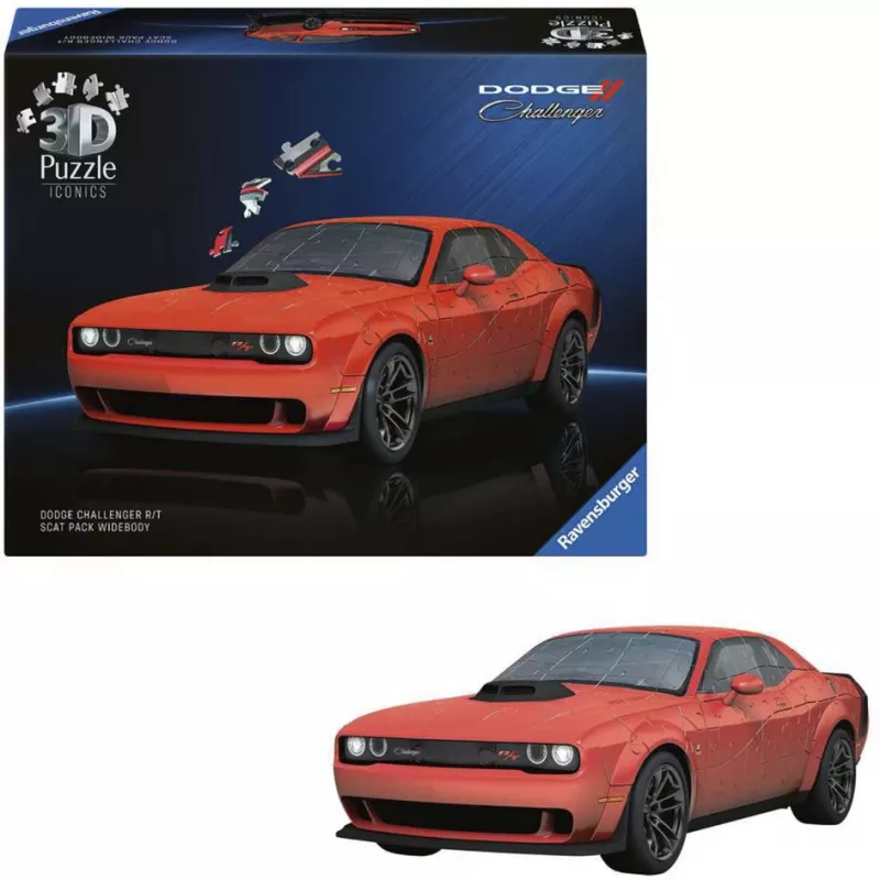 3D puzzle Ravensburger Dodge Challenger R/T Scat Pack Widebody – séria Iconics, modelová stavebnica