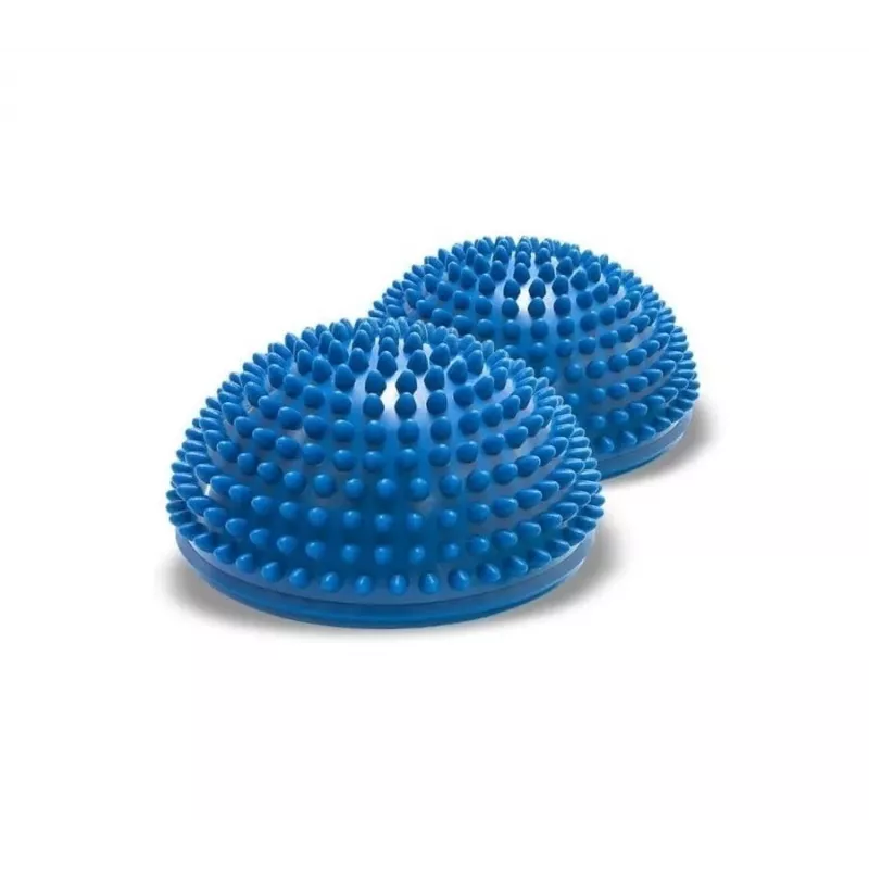 Balančné a proprioceptívne zmyslové polgule Qmed DRQM3GCH101 — pár, technopolymér, Ø16 cm, max. zaťaženie 100 kg, modrá