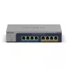 NETGEAR MS108TUP Unmanaged L2 2.5G Ethernet (100/1000/2500) Power over Ethernet (PoE) sivá