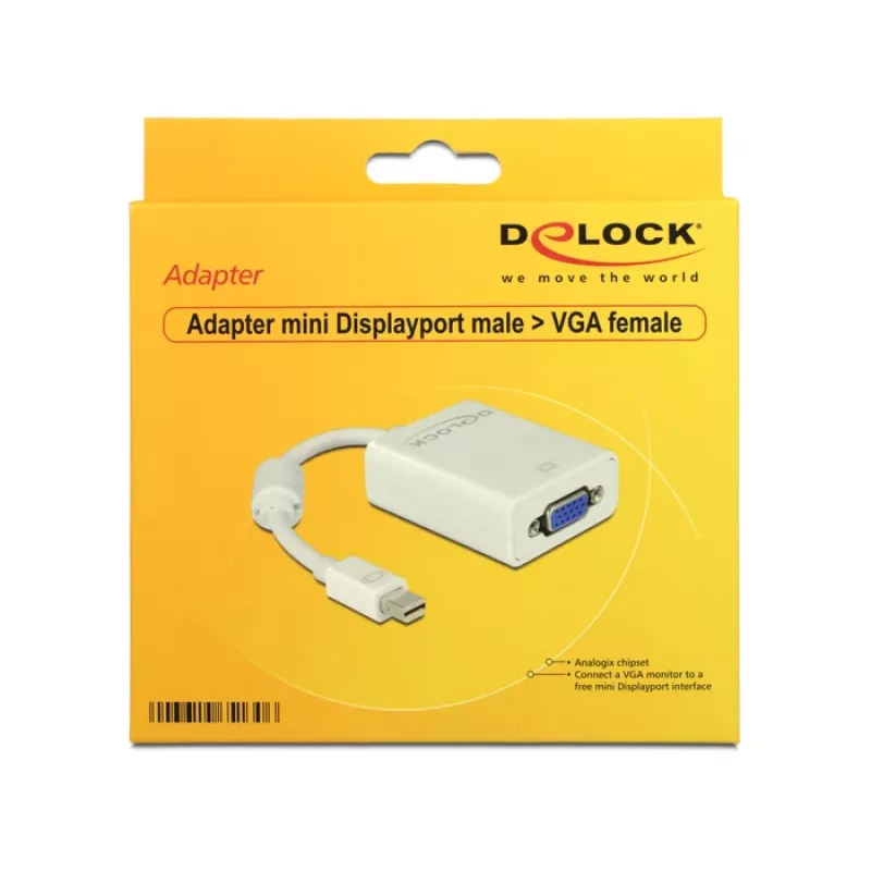 Adaptér mini DisplayPort VGA DeLOCK 65130