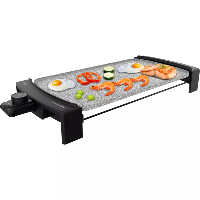Stolný gril Tasty&Grill 3000 RockWater, elektrická grilovacia doska drevo, 2 600 wattov