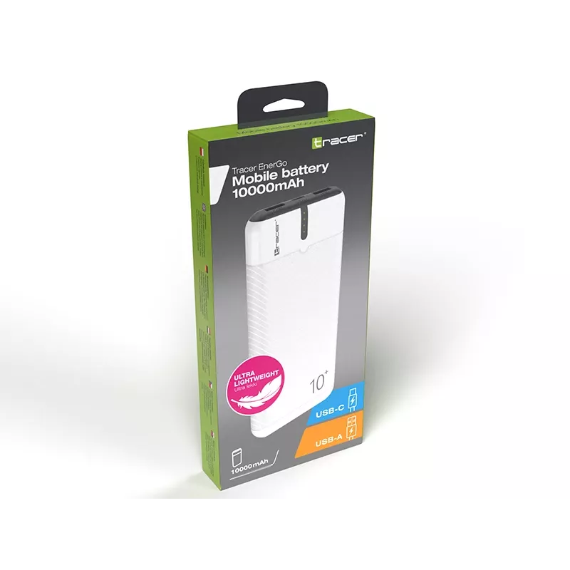 Powerbank EnerGo 10000mAh biela-čierna