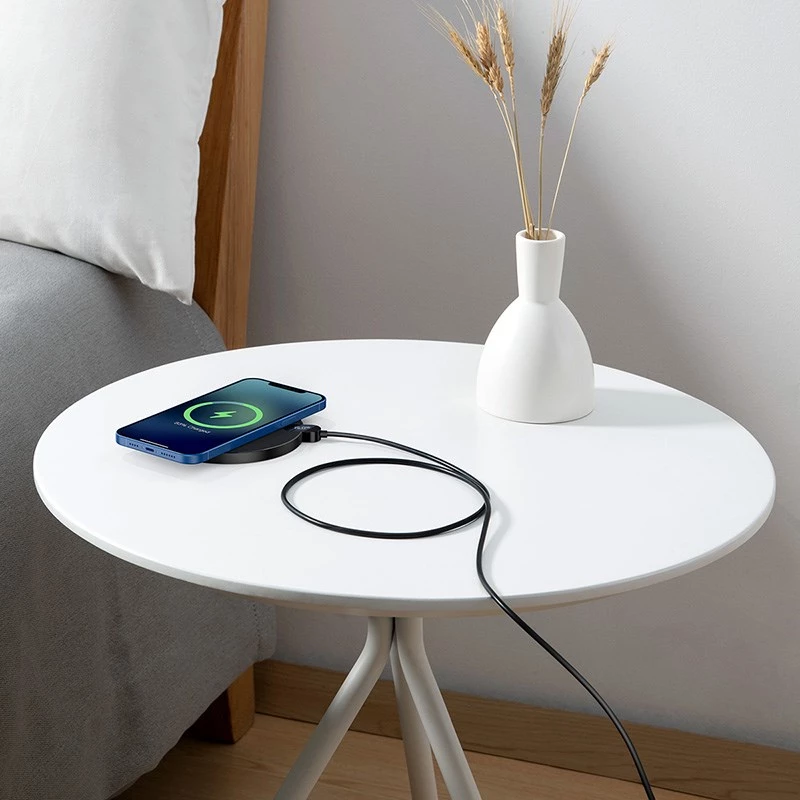 Baseus CCED000001 nabíjačka pre mobilné zariadenia slúchadlá, smartphone čierna USB bezdrôtové nabíjanie pre interiér
