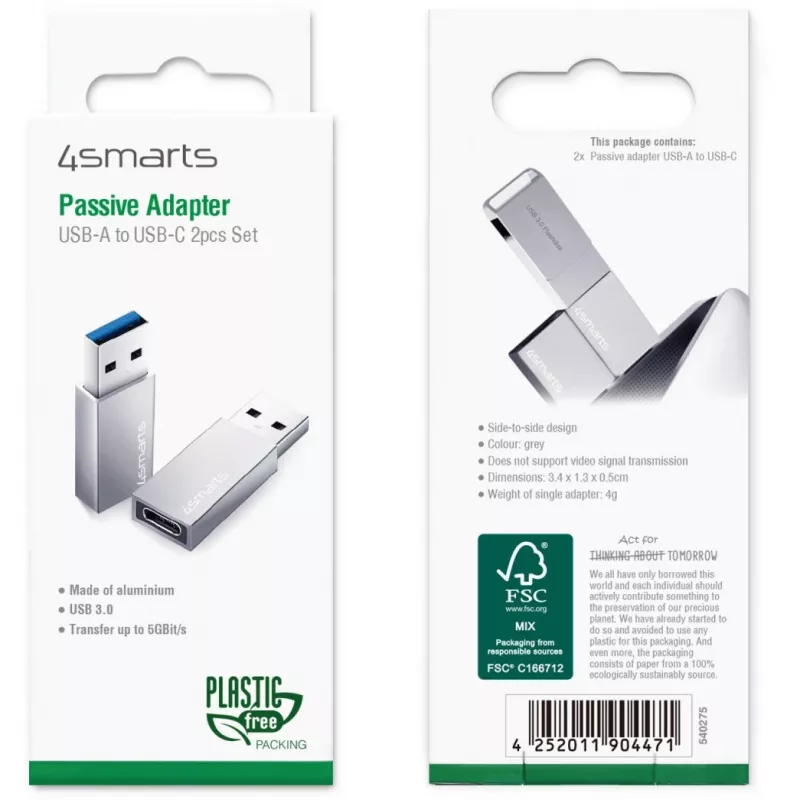4smarts 540275 USB kábel sivý