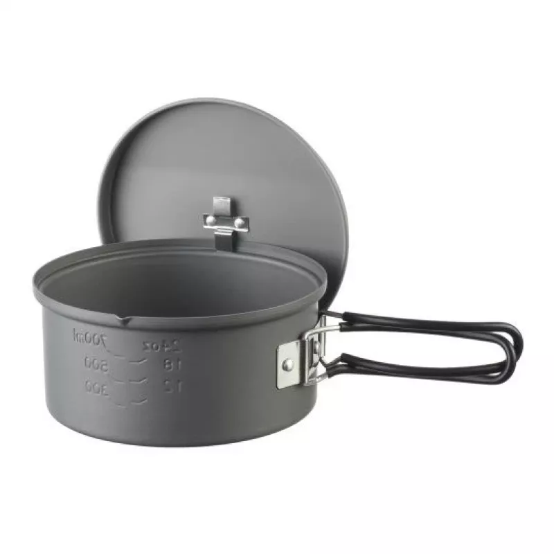 ESBIT PT1100HA kempingový riad – hliníkový hrniec 1,1 l, Ø14,8 cm, 227 g, čierny