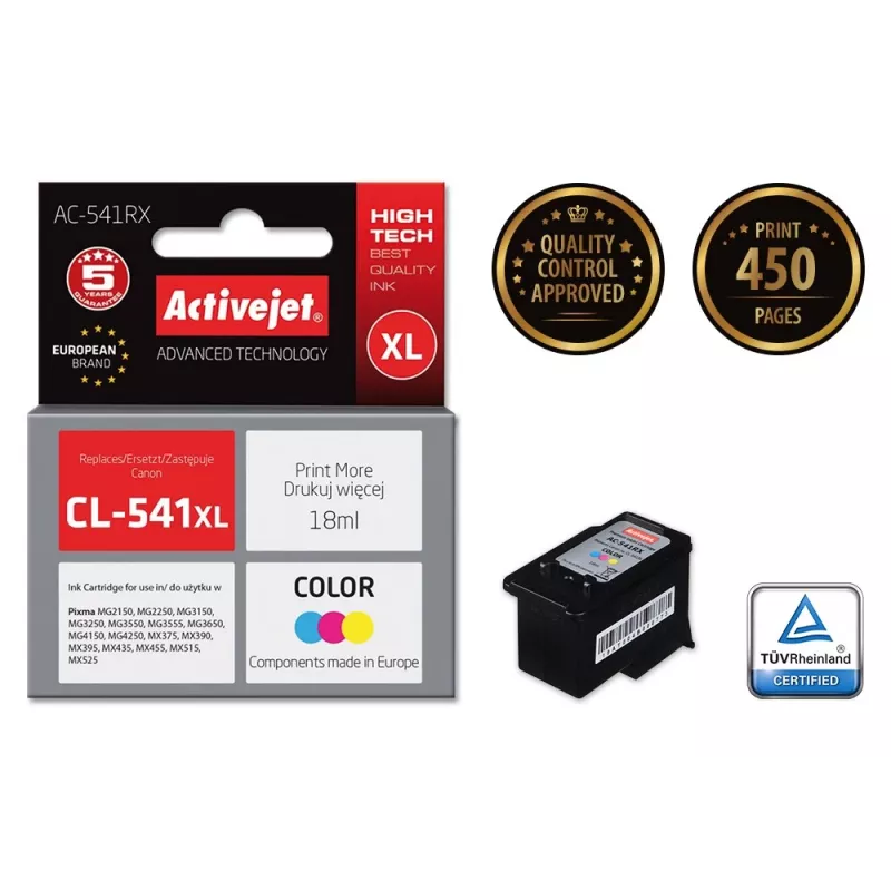 Activejet AC-541RX atrament (náhrada za Canon CL-541XL; Premium; 18 ml; farba)
