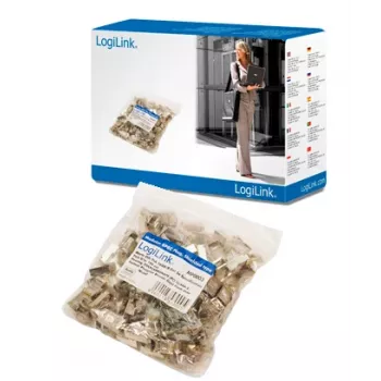 Konektor na kábel LogiLink MP0003 CAT5e plast zlatý 100 ks