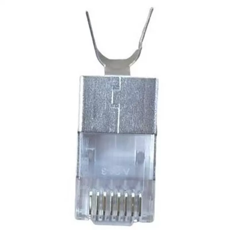 Tienený RJ45 konektor samec EQUIP Cat 8.1, konektor samec, strieborný, 50 ks, 11,7×22,5 mm, 3,7 g