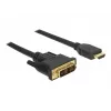 Video kábel adaptér DeLOCK 85582 1 m HDMI Type-A DVI-D čierny