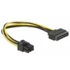Delock 82924 SATA 15-pinový na 6-pinový PCI Express napájací kábel