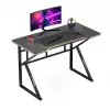 Gamingový stôl huzaro Hero 1.6 čierny — rovný stôl z MDF/karbónu 1200×600×750 mm, kovová konštrukcia
