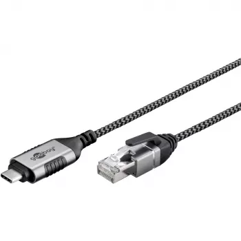 Goobay Ethernet kábel USB-C 3.1 na RJ45 tenký 3 m – prepája router, modem alebo (74404)