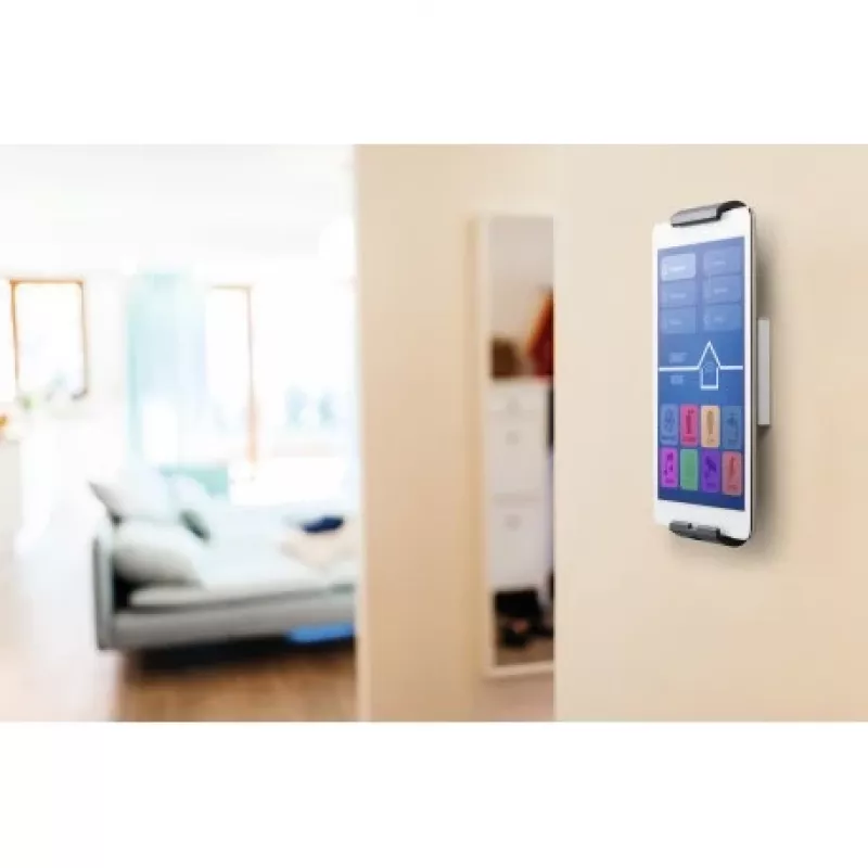DURABLE TABLET HOLDER WALL - nástenný držiak na tablet - hliník, ABS plast - strieborný (7-13) (893323)