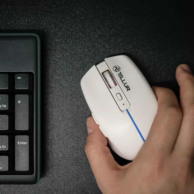 Tellur Silent Click bezdrôtová myš biela