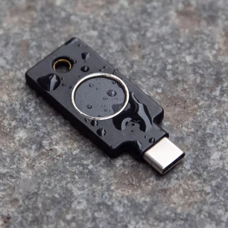 YubiKey C Bio FIDO Edition Yubico čierna autentifikácia bez hesla
