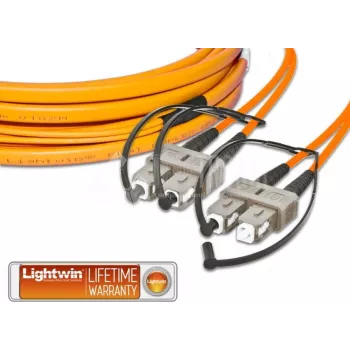 Lightwin vysokokvalitný plochý duplexný LWL patch kábel, MM OM2, SC - SC LWL patch kábel (LDP-50 SC-SC 3.0 FD)