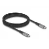 USB kábel DeLOCK 81192 USB4 Gen 2x2 2 m USB-C čierny sivý
