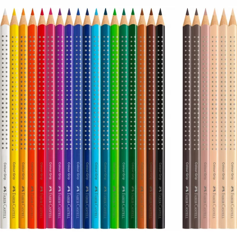 Faber-Castell 112819 Grip Skin Tones Farebné ceruzky, 18+6