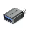 Vention USB-C konektor samec na USB 3.0 konektor samica OTG adaptér sivý hliníková zliatina Typ