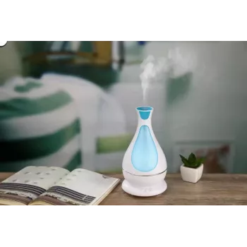 Mini difuzér aroma s LED svetlom, 400 ml, biela