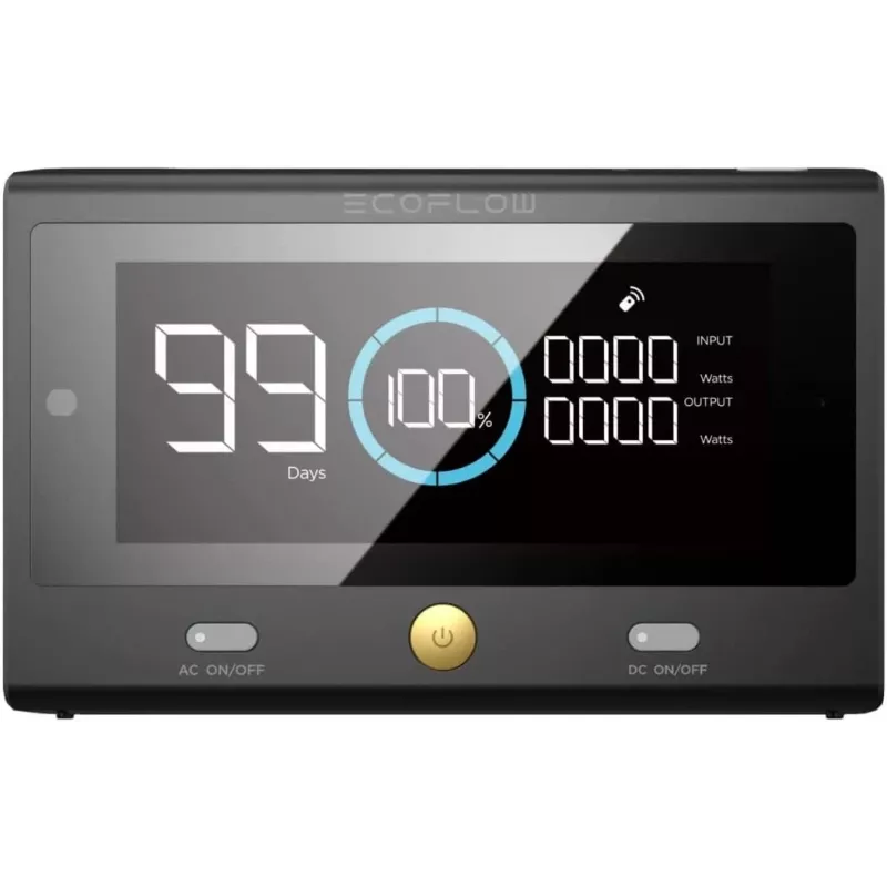 EcoFlow 50049001 diaľkový ovládač pre prenosnú elektrickú stanicu DELTA Pro, Bluetooth, čierny