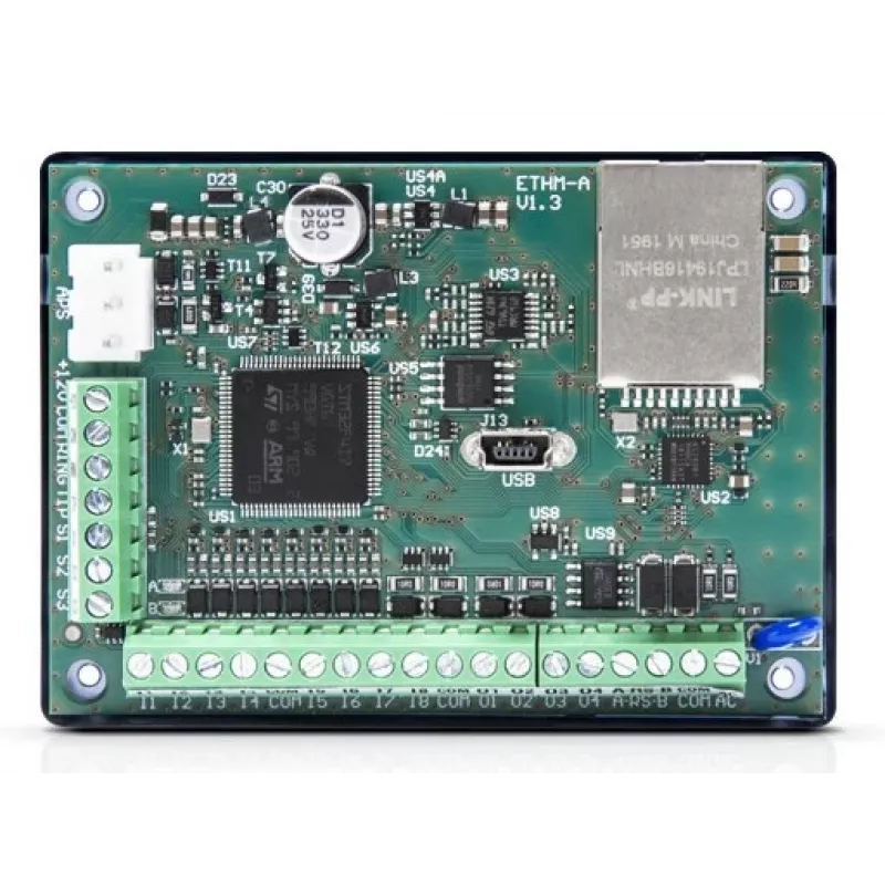 Modul oznámení SATEL ETHM-A pre bezpečnostné alarmové systémy, 12 V, 80 mA, 83×26×60 mm