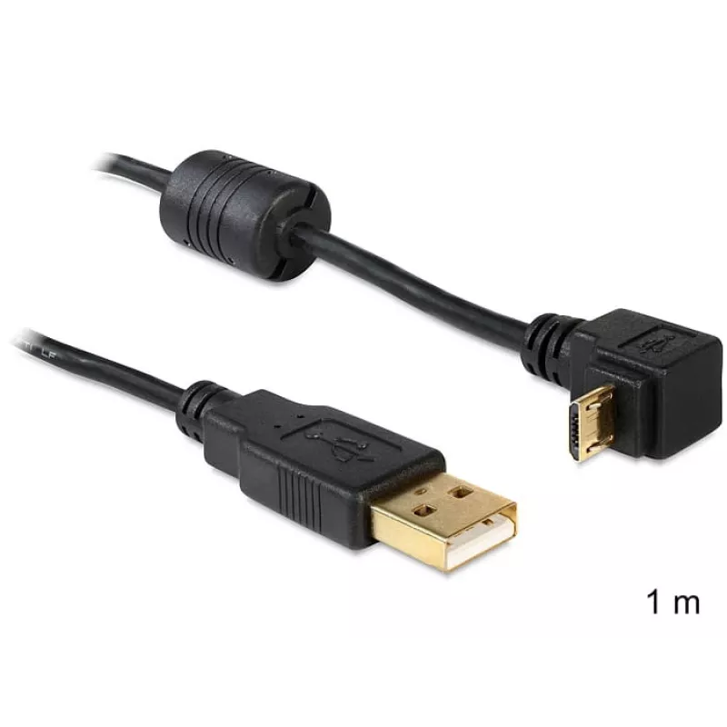 USB kábel DeLOCK USB 2.0 1 m Micro-USB B čierny