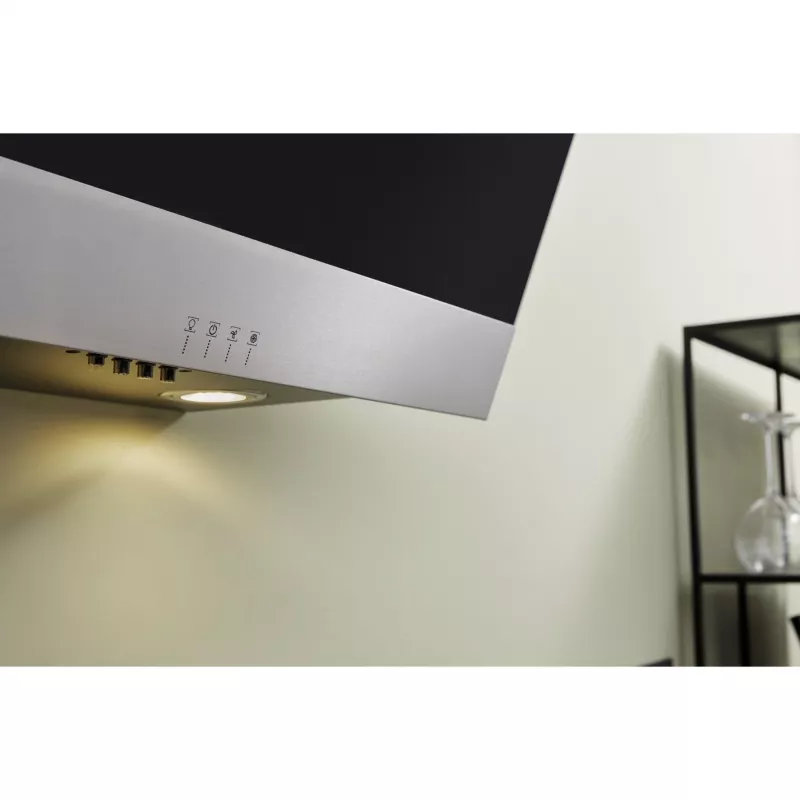 Bauknecht RBHVP 63 LM K nástenný odsávač pár, 60 cm, odsávanie/recirkulácia, LED, čierny/nerezová oceľ