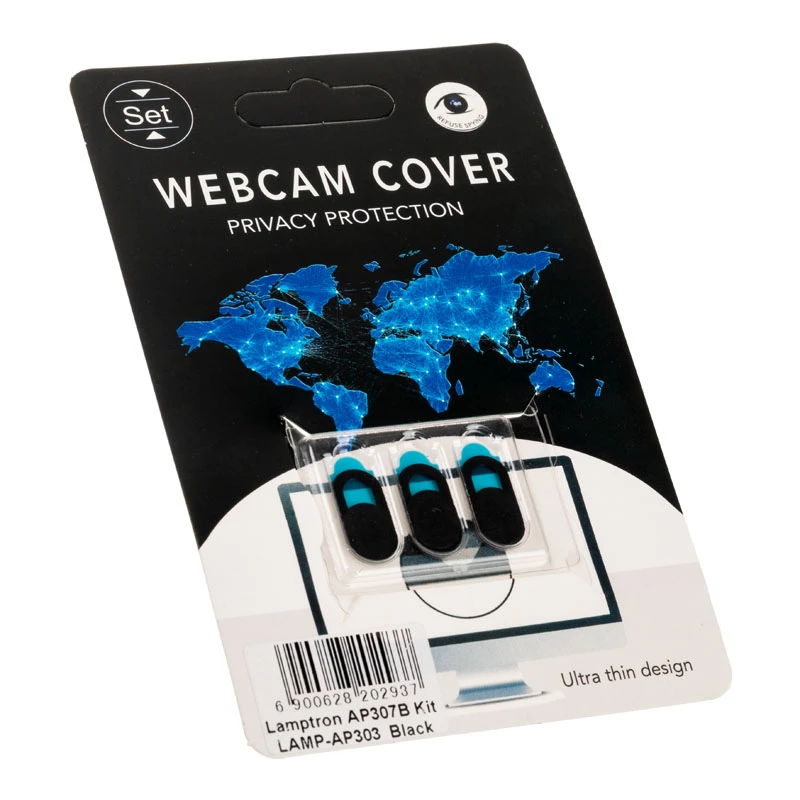 Webcam Slide Cover Kit Lamptron LAMP-AP303, 3-dielny čierny