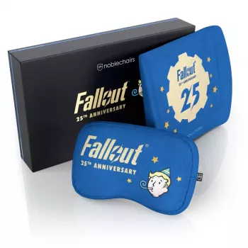 Nákrčník/bedrový vankúš noblechairs Fallout 25th Anniversary Edition modrý 2 ks