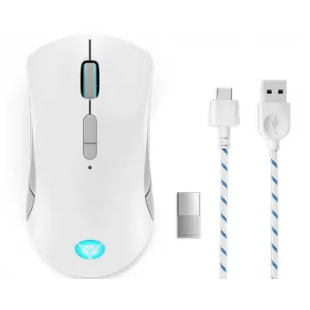 Herná myš Lenovo Legion M600 RF Wireless + Bluetooth + USB Type-A, obojručná, 16000 DPI, 9 tlačidiel, nabíjateľná