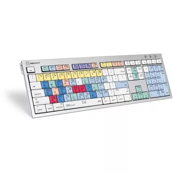 Klávesnica Logickeyboard ALBA Universal USB AZERTY French strieborná