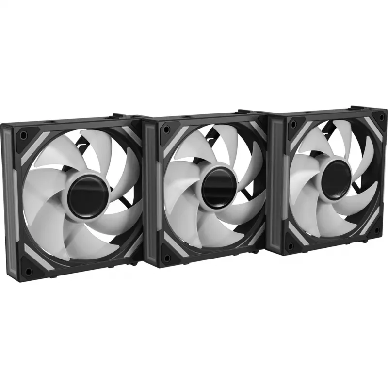 Alpenföhn 84000000228 Wing Boost 4 PWM RGB ventilátory do skrinky, 120 mm, 500–1800 ot./min, 3 ks, čierne