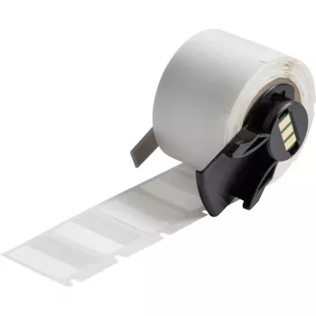 Brady, M6-96-427, vinyl, samolaminovacia, biela/transparentná, matná, 25,40 x 9,53(19,05) mm, pre priemer kábla 2,00 - 3,00 mm, permanentná (250 ks) (173917)