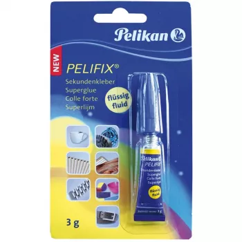 Sekundové lepidlo tekuté Pelikan PELIFIX 3g modrá
