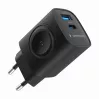 USB-A USB-C nabíjačka 20W PowerDelivery Quick Charge 3.0, čierna